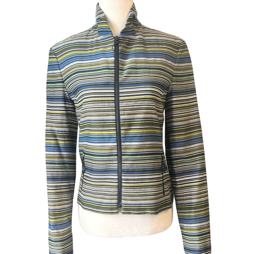 Women’s Akris Punto jacket Striped Women's zip front blazer Jacket